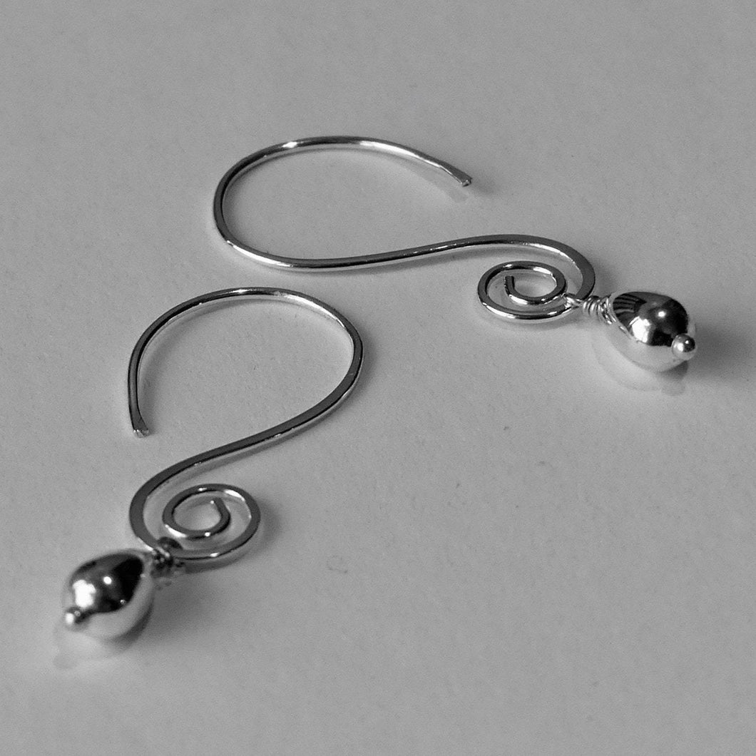 Silver and Swirl Earrings